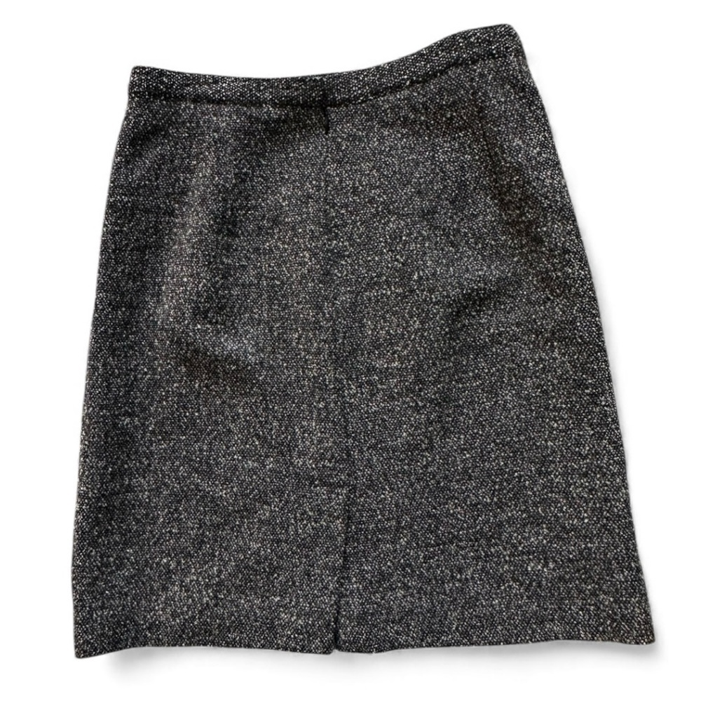 Talbots Charcoal Tweed Pencil Skirt size 12 wool blend